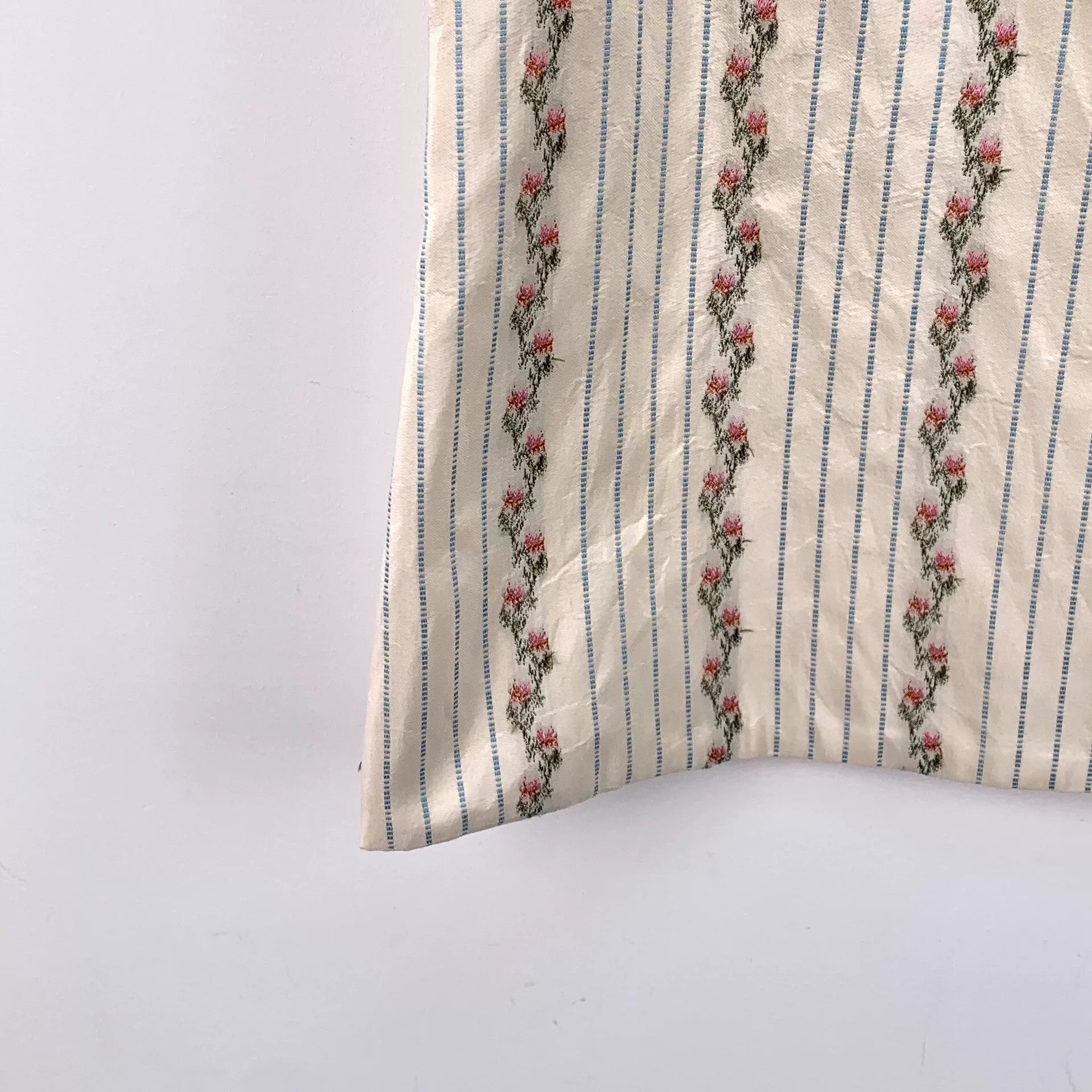 Dior beige floral striped silk sleeveless top Size US S / EU 44-46 / 1 - 4 Thumbnail
