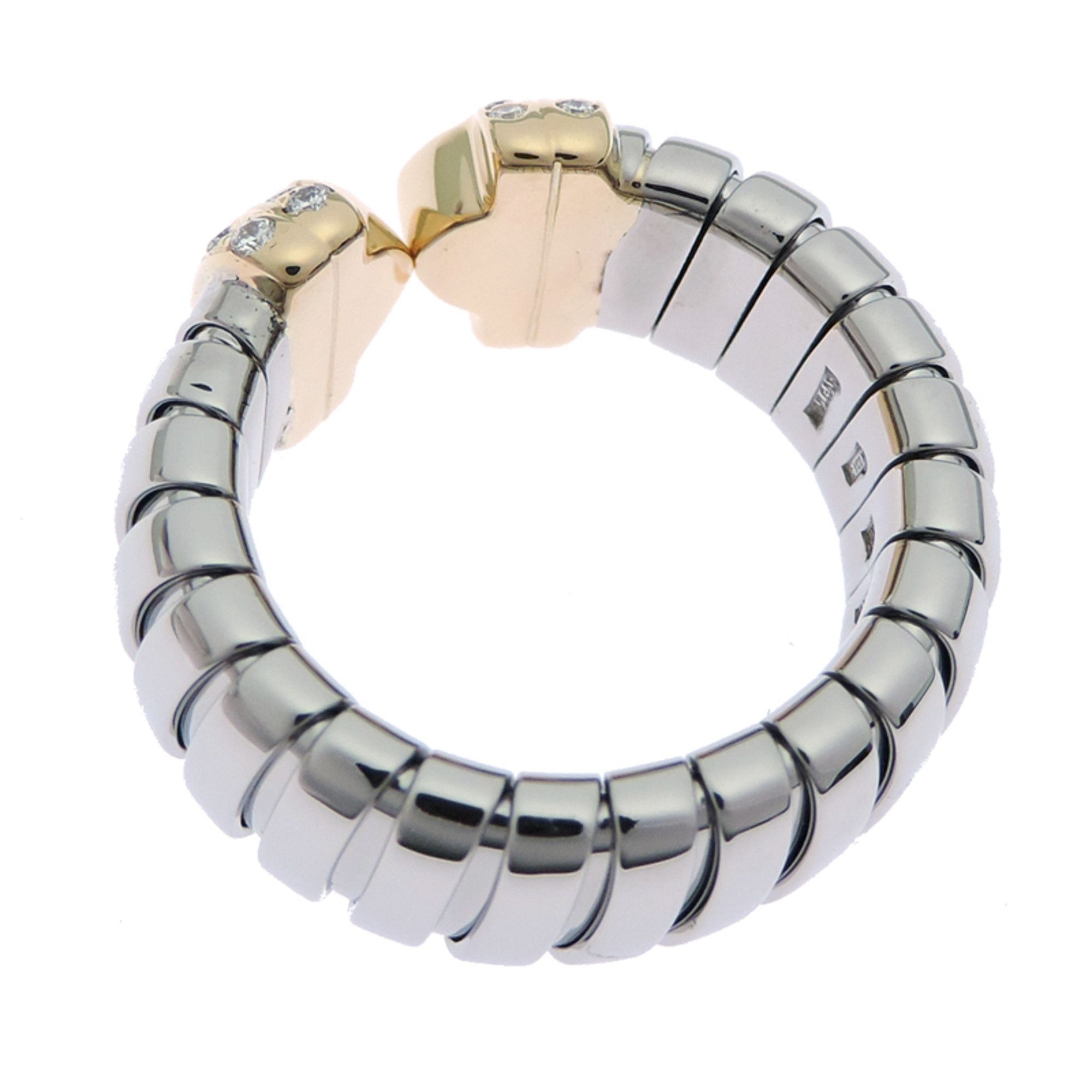 Bvlgari Bvlgari Parentesi Tubogas Diamond Ring, Size M, 750 Yellow Gold, 10.5 Size ONE SIZE - 3 Thumbnail