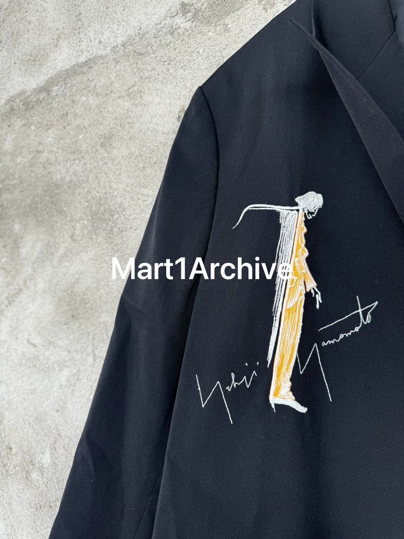 Yohji Yamamoto Yohji Yamamoto 02SS Embroidered Trench Coat Size US XS / EU 42 / 0 - 3 Thumbnail