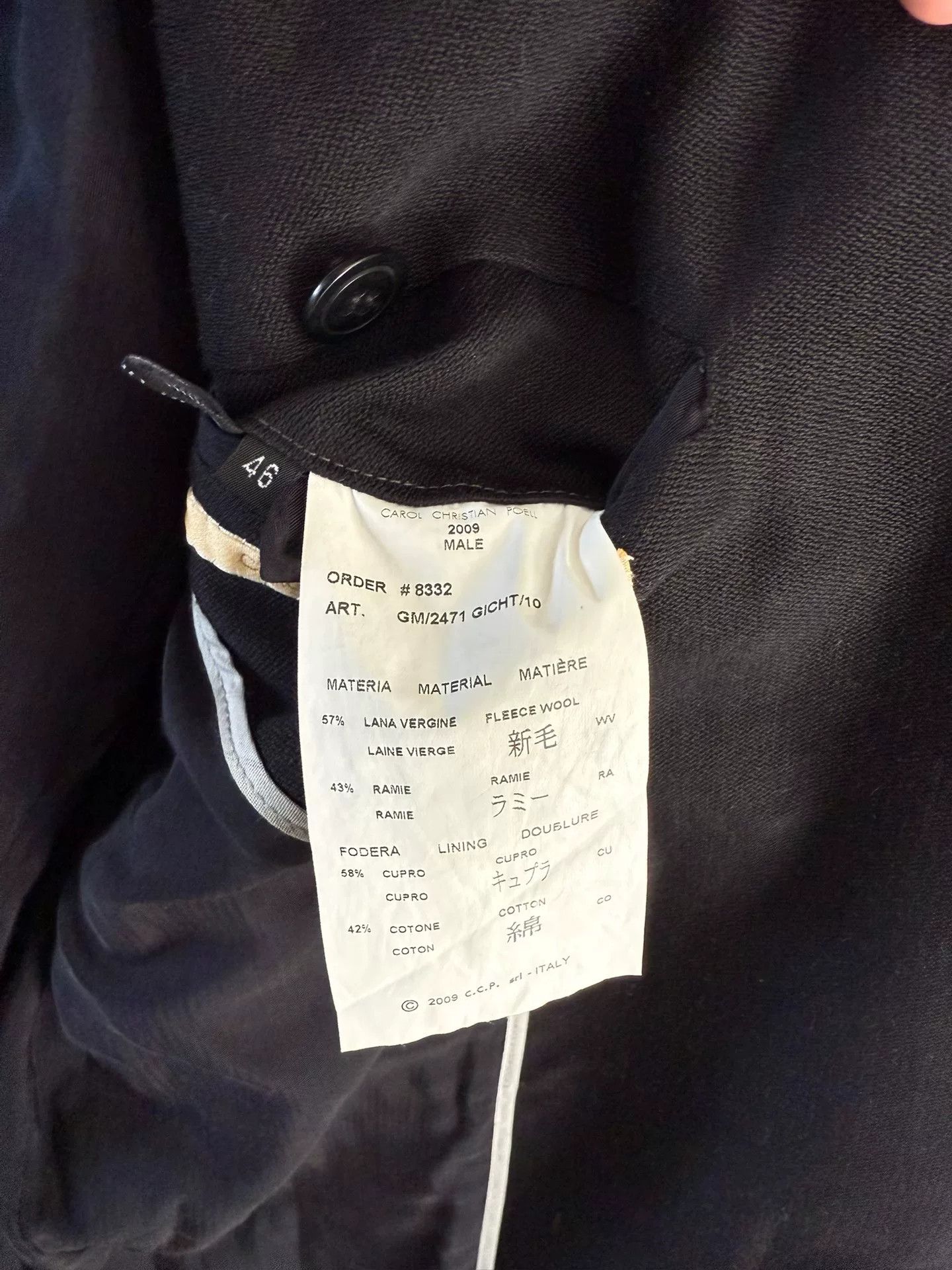 Carol Christian Poell Carol Christian Poell CCP Long Jacket GM-2471 Size US S / EU 44-46 / 1 - 5 Thumbnail