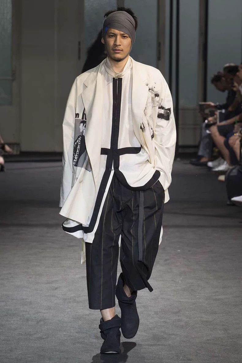 Yohji Yamamoto Yohji Yamamoto 17SS Hand-painted Blazer Size US M / EU 48-50 / 2 - 2 Thumbnail