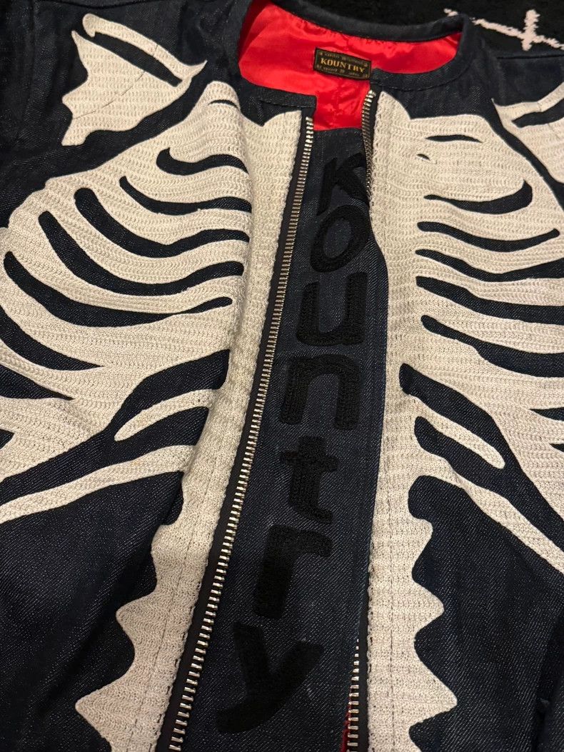 Kapital Kapital Kountry Skeleton Denim Moto Jacket Size US M / EU 48-50 / 2 - 2 Thumbnail