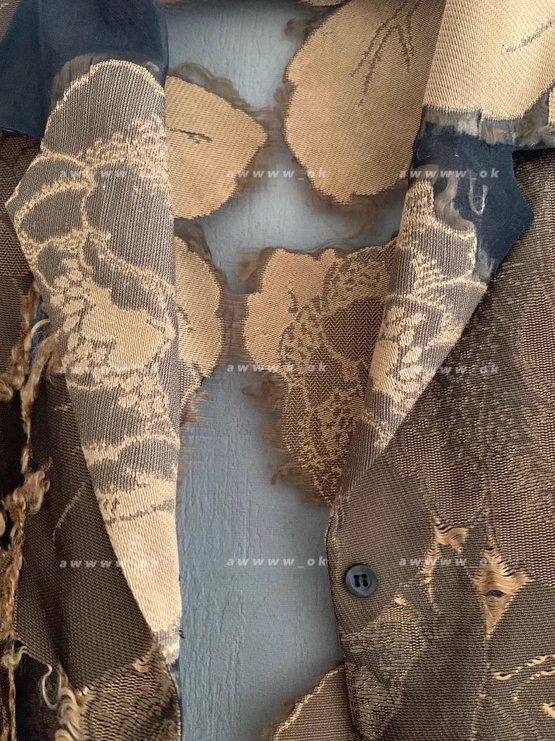 Dries Van Noten Dries Van Noten Brocade Sheer Shirt Size US S / EU 44-46 / 1 - 8 Thumbnail