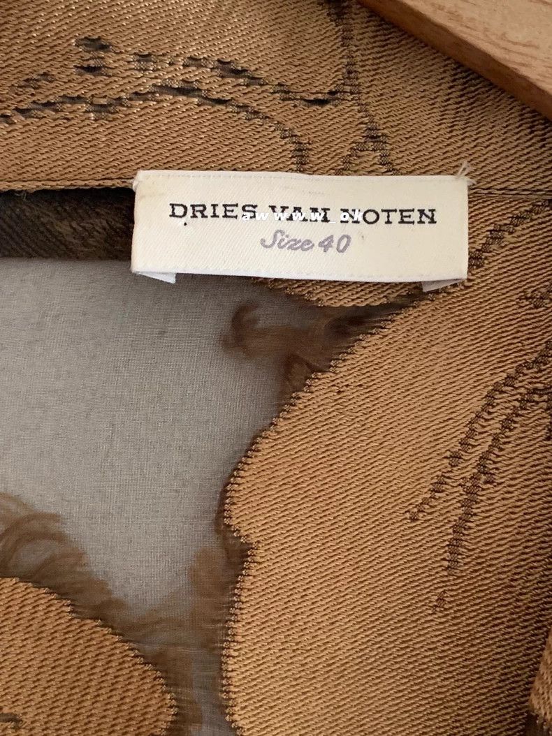 Dries Van Noten Dries Van Noten Brocade Sheer Shirt Size US S / EU 44-46 / 1 - 9 Thumbnail