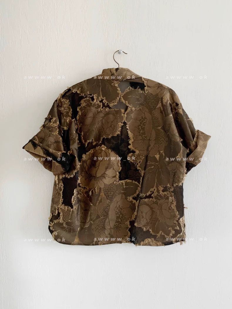 Dries Van Noten Dries Van Noten Brocade Sheer Shirt Size US S / EU 44-46 / 1 - 2 Thumbnail