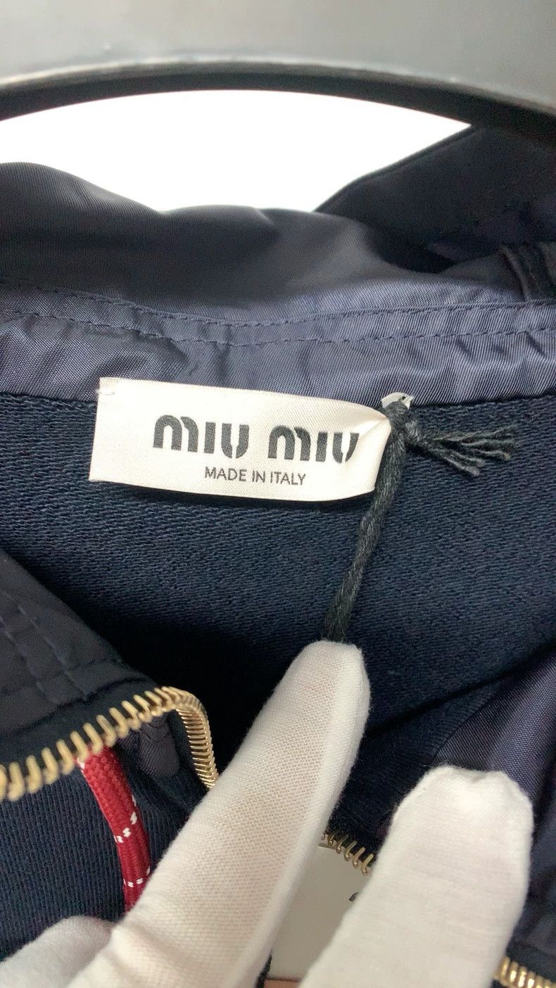 Miu Miu Miu Miu Blue Hooded Zip Jacket Size US M / EU 48-50 / 2 - 3 Thumbnail