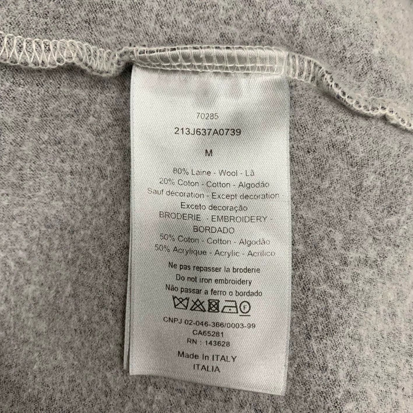 Dior grey striped pocket logo t-shirt Size US M / EU 48-50 / 2 - 7 Thumbnail
