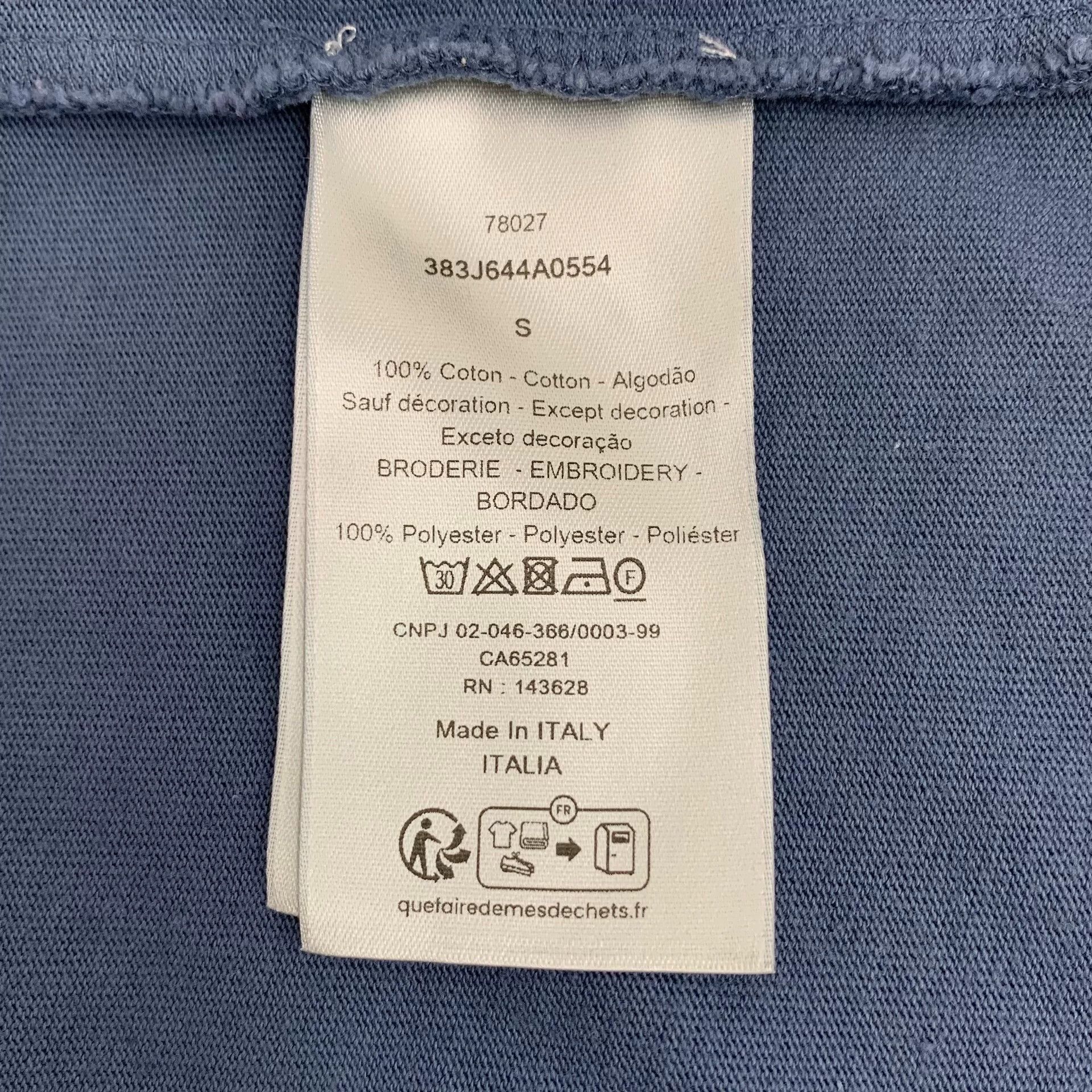 Dior dior blue pocket logo embroidered t-shirt Size US S / EU 44-46 / 1 - 8 Thumbnail