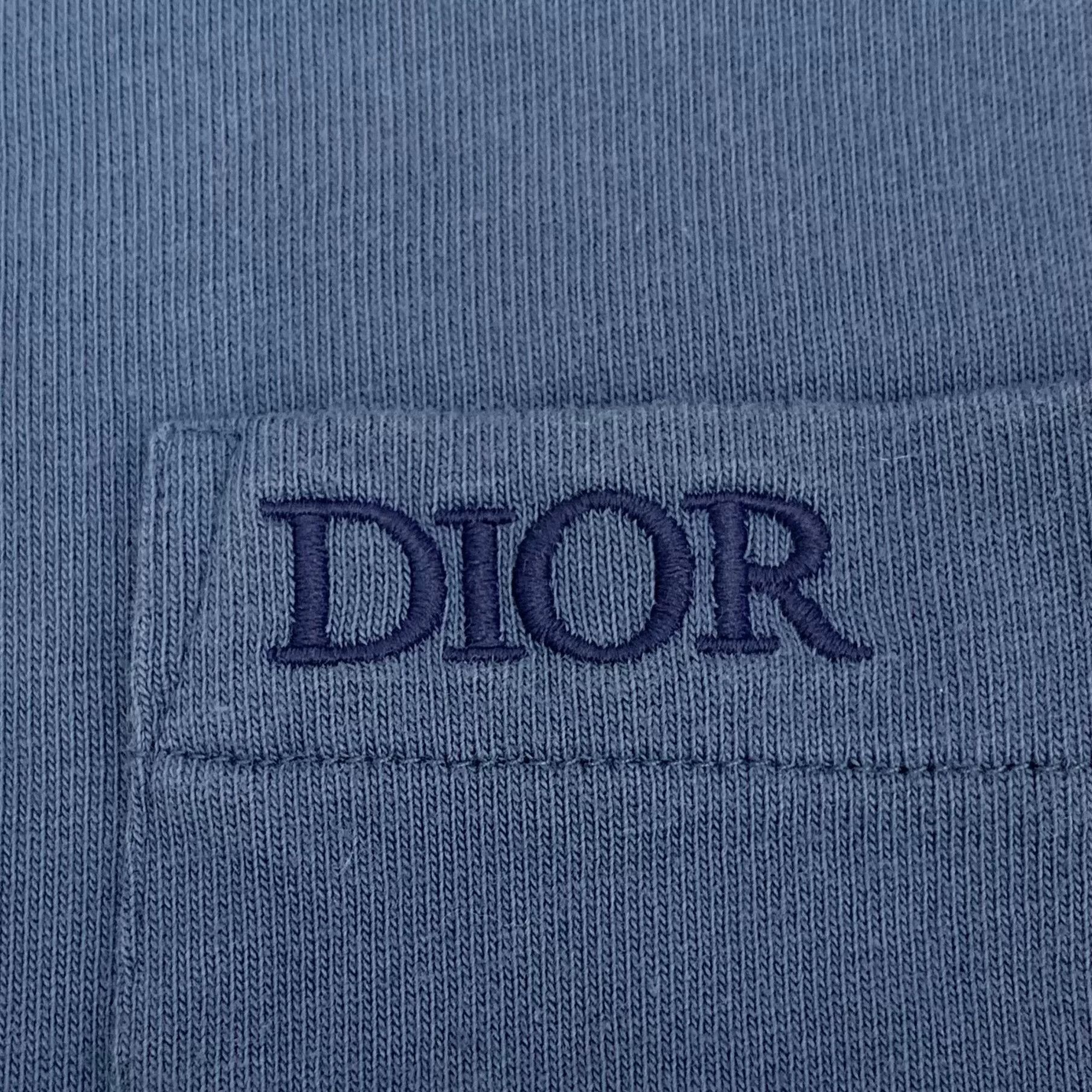 Dior dior blue pocket logo embroidered t-shirt Size US S / EU 44-46 / 1 - 5 Thumbnail
