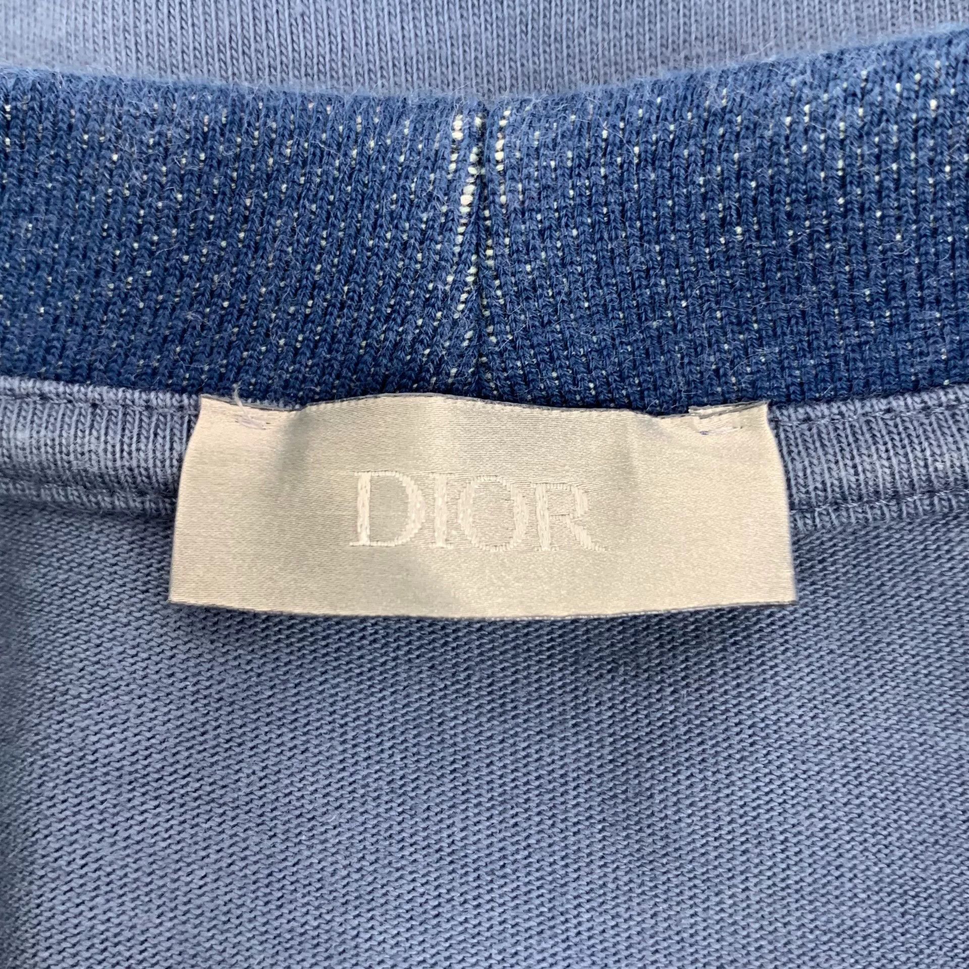 Dior dior blue pocket logo embroidered t-shirt Size US S / EU 44-46 / 1 - 6 Thumbnail