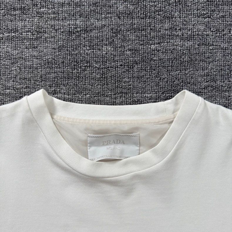 Prada Prada White Slogan Spliced T-shirt Size US XL / EU 56 / 4 - 3 Thumbnail