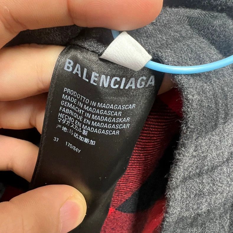 Balenciaga Balenciaga Check Flannel Long Sleeve Shirt Size US XS / EU 42 / 0 - 4 Thumbnail