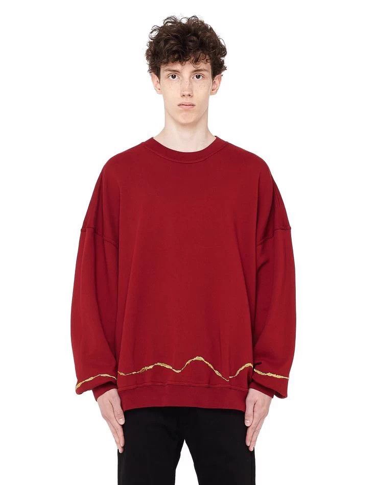 Haider Ackermann Haider Ackermann Gold Thread Embroidered Sweatshirt Size US XS / EU 42 / 0 - 5 Thumbnail