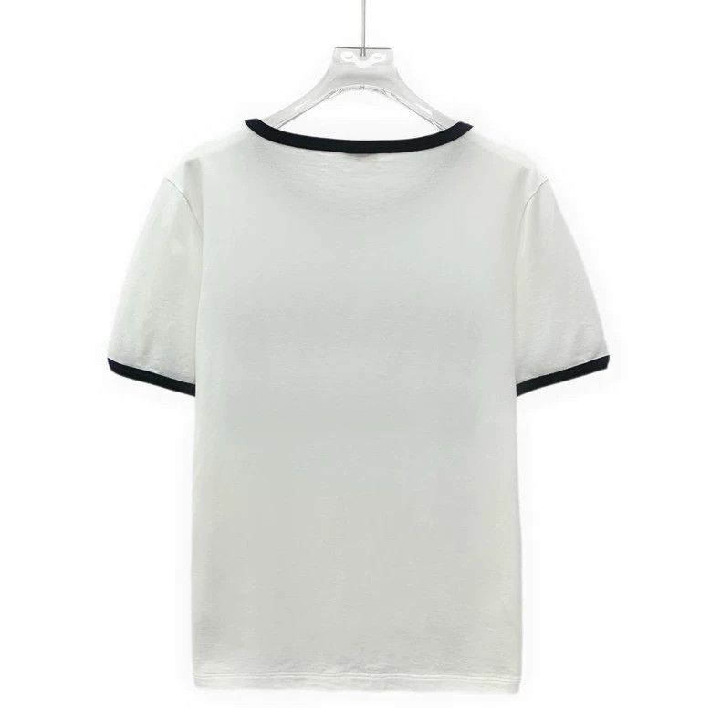 Celine Celine White Logo Print Cotton T-Shirt Size US L / EU 52-54 / 3 - 2 Thumbnail