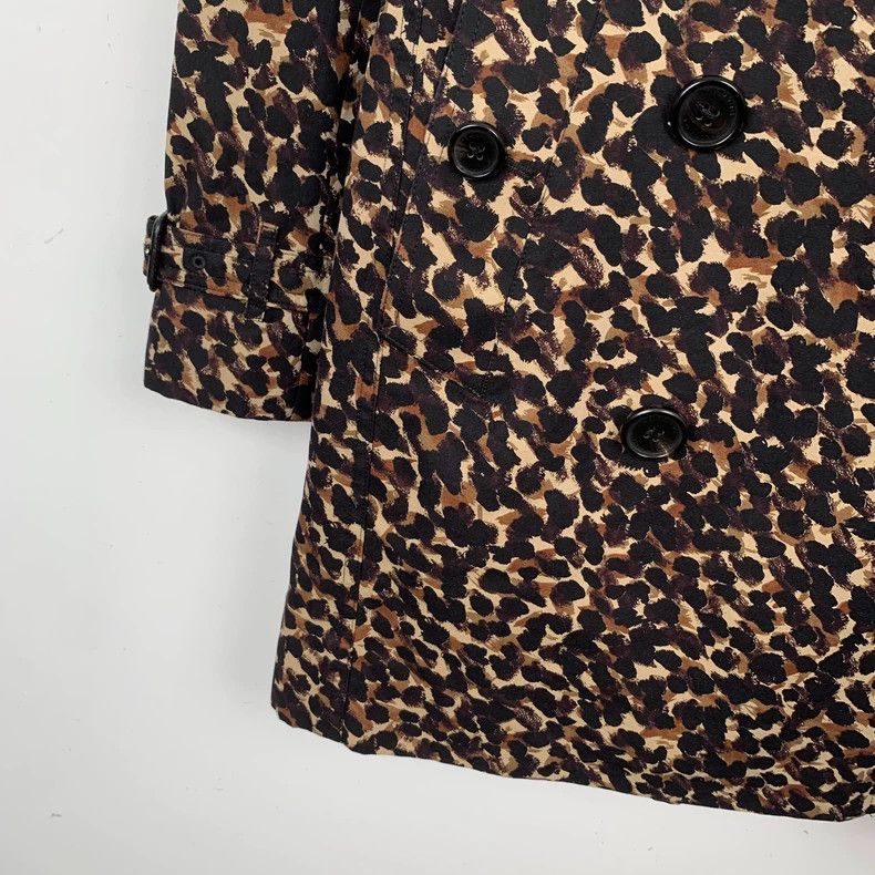 Burberry Burberry Brown Leopard Trench Coat Size US XS / EU 42 / 0 - 4 Thumbnail