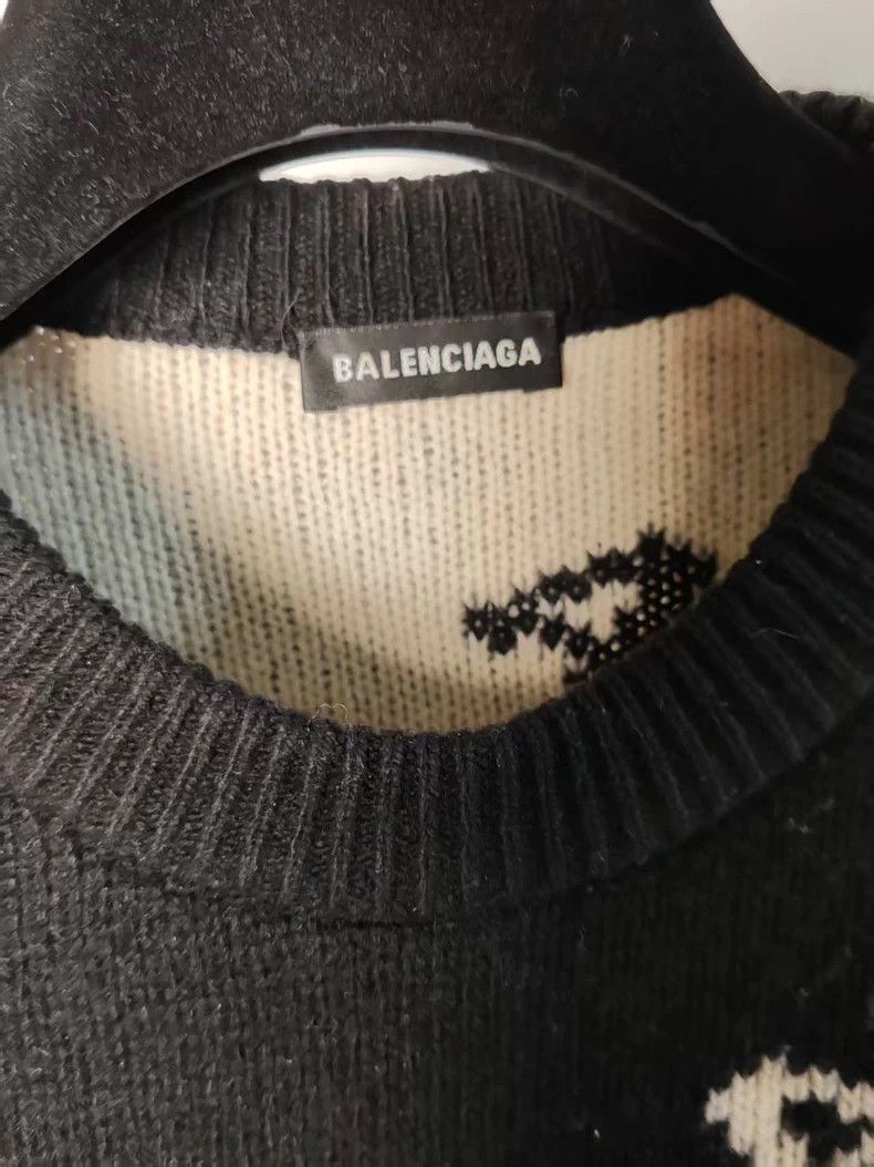 Balenciaga Balenciaga Logo Print Knit Sweater Size US XS / EU 42 / 0 - 3 Thumbnail