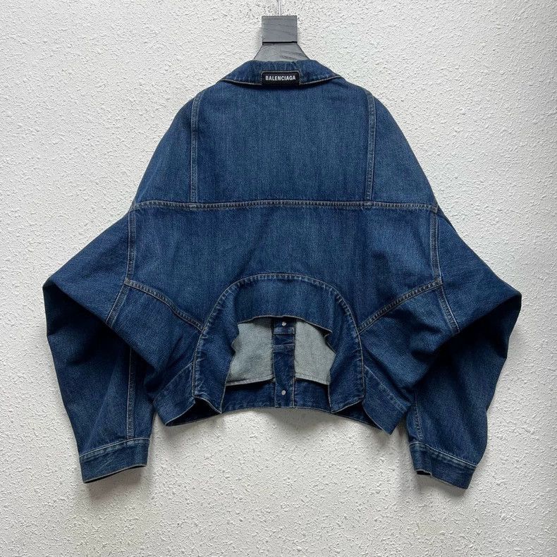 Balenciaga Balenciaga Inverted Denim Jacket Size US S / EU 44-46 / 1 - 2 Thumbnail