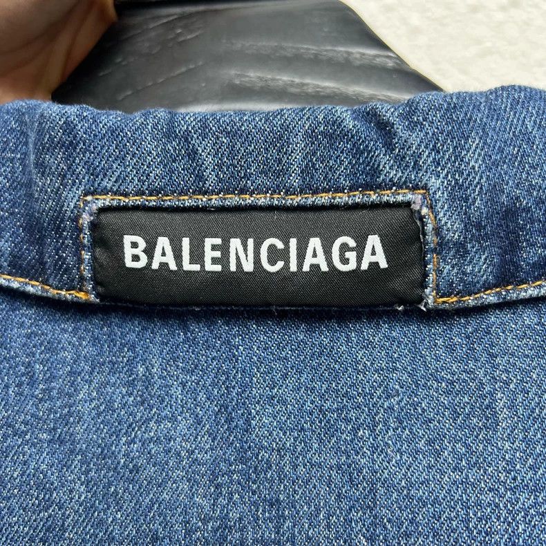 Balenciaga Balenciaga Inverted Denim Jacket Size US S / EU 44-46 / 1 - 6 Thumbnail
