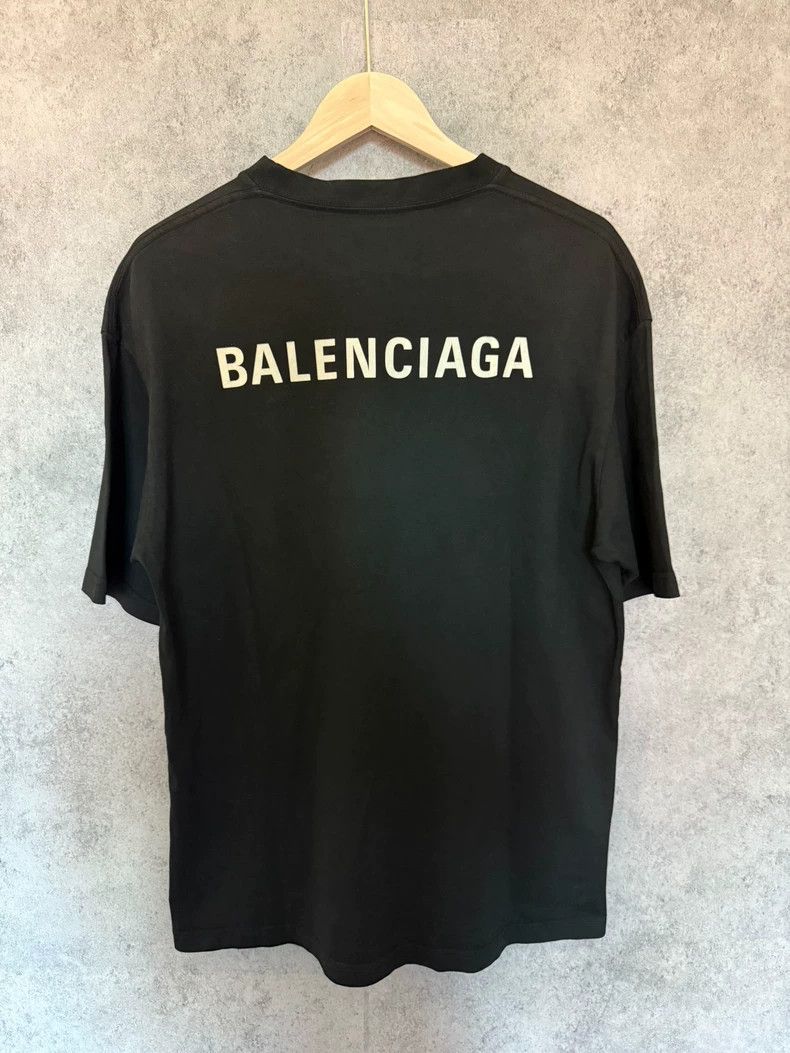 Balenciaga Balenciaga Black Logo Short Sleeve Tee Size US S / EU 44-46 / 1 - 5 Thumbnail