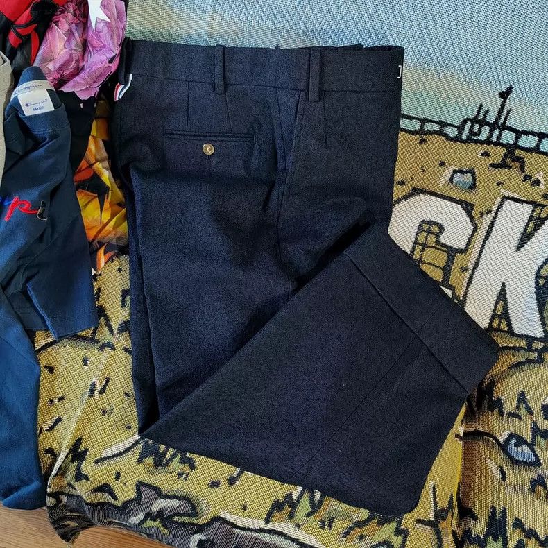 Thom Browne Thom Browne Blue Casual Pants Size US 26 / EU 42 - 4 Thumbnail