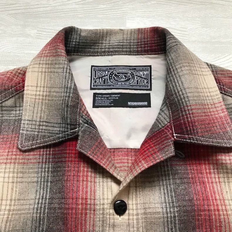 Neighborhood Neighborhood 09AW Wool Check Shirt S Size US S / EU 44-46 / 1 - 2 Thumbnail