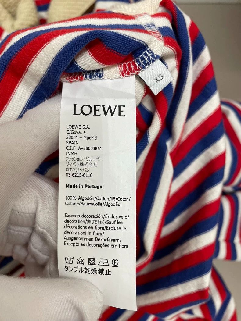 Loewe Loewe Red White Stripe Hooded Dress XS Size US XS / EU 42 / 0 - 5 Thumbnail