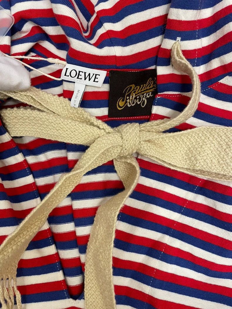 Loewe Loewe Red White Stripe Hooded Dress XS Size US XS / EU 42 / 0 - 9 Thumbnail