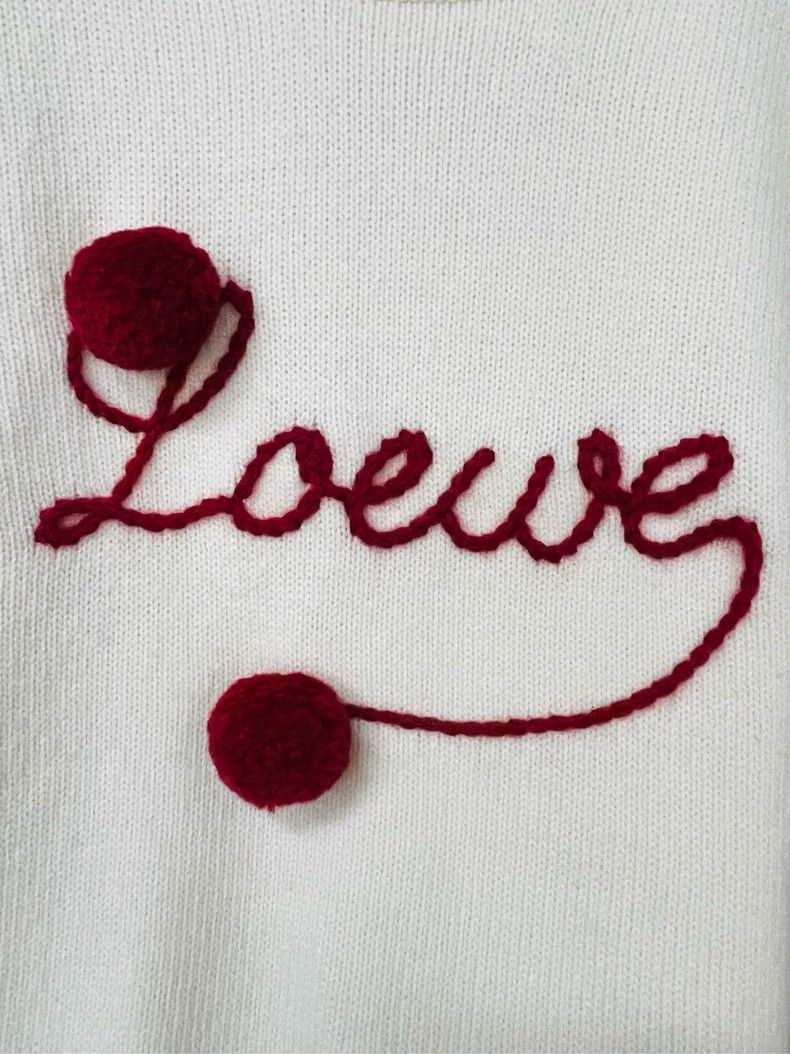 Loewe Loewe Beige Red Ball Cashmere Sweater Size US M / EU 48-50 / 2 - 4 Thumbnail
