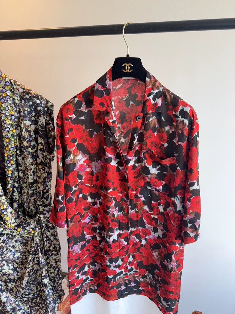 Dries Van Noten Dries Van Noten Floral Shirt Dress Size US XS / EU 42 / 0 - 4 Thumbnail