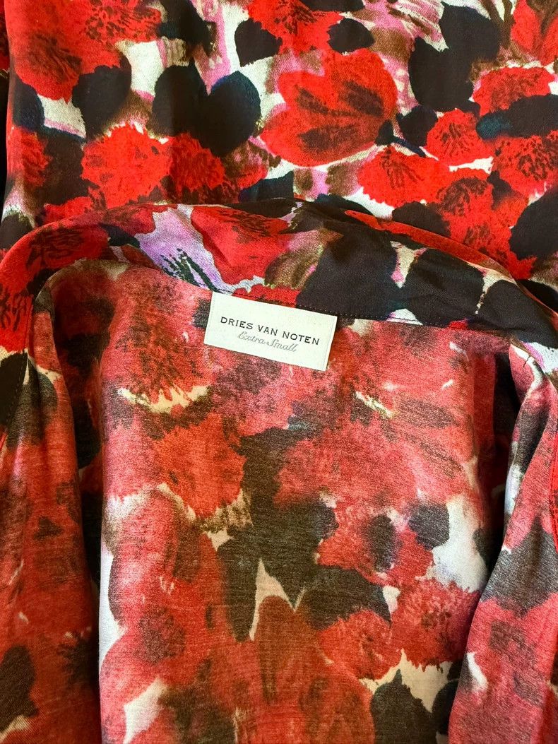 Dries Van Noten Dries Van Noten Floral Shirt Dress Size US XS / EU 42 / 0 - 5 Thumbnail