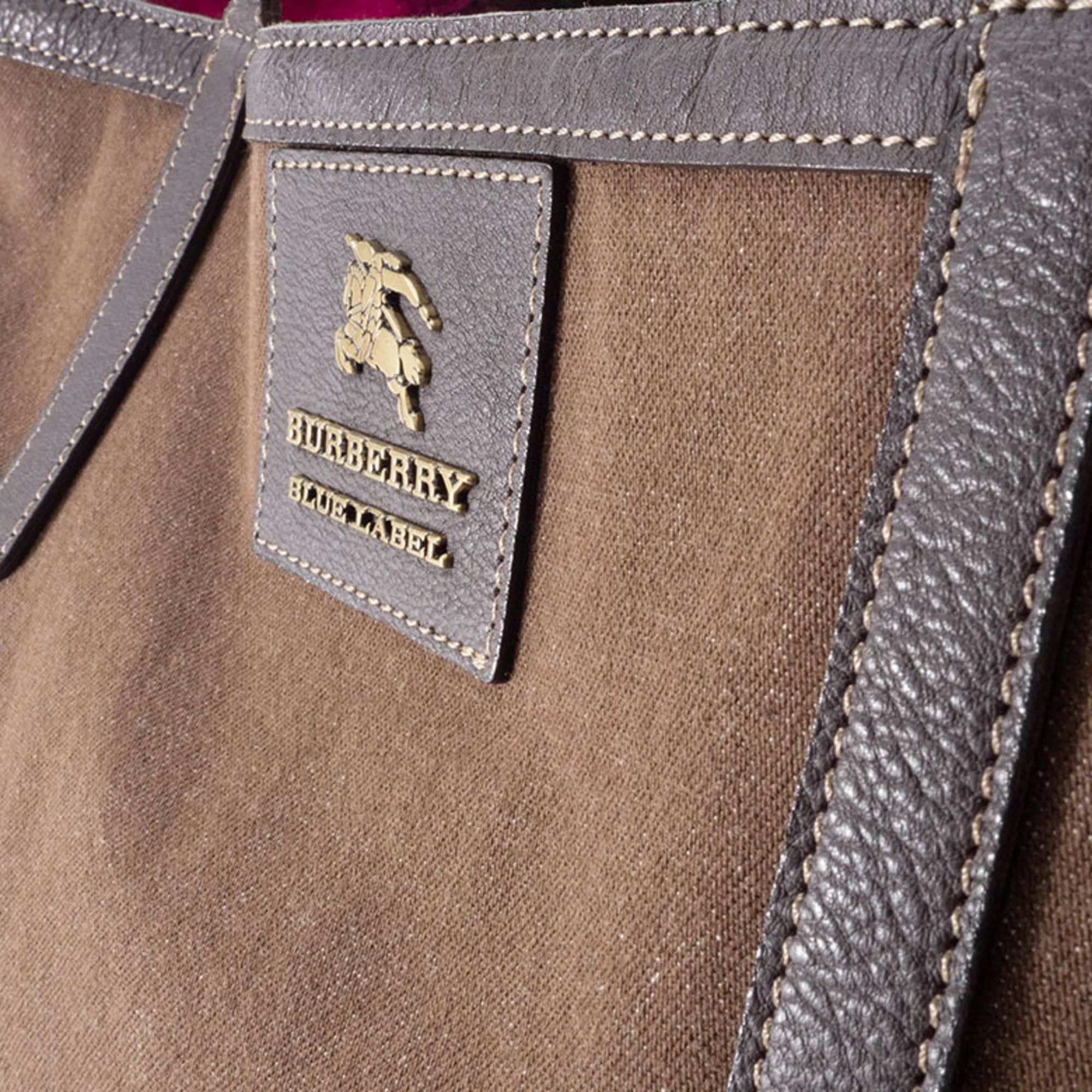 Burberry Burberry Reversible Tote Bag Canvas Brown | Multicolor Women's Blue Label Size ONE SIZE - 15 Thumbnail