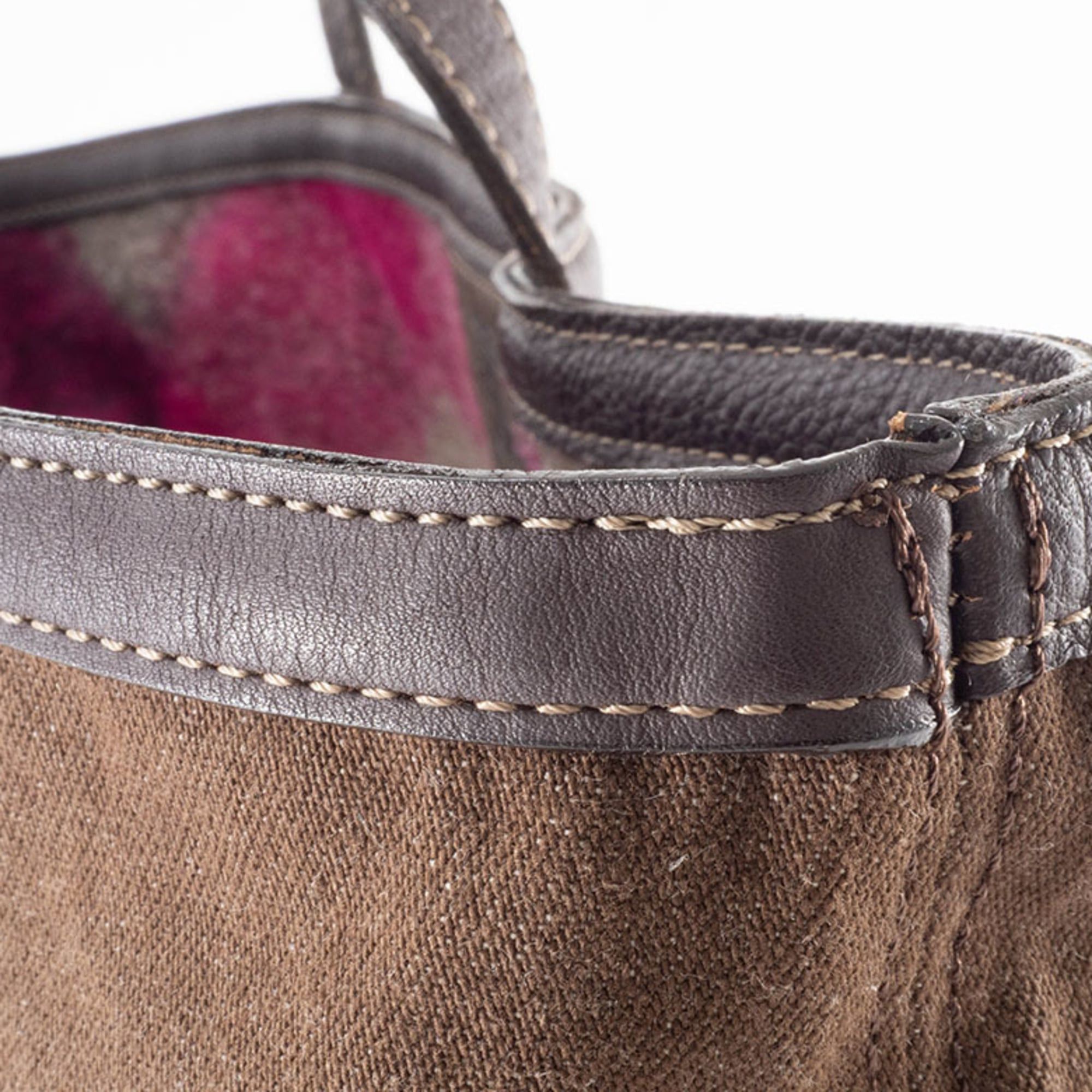 Burberry Burberry Reversible Tote Bag Canvas Brown | Multicolor Women's Blue Label Size ONE SIZE - 16 Thumbnail