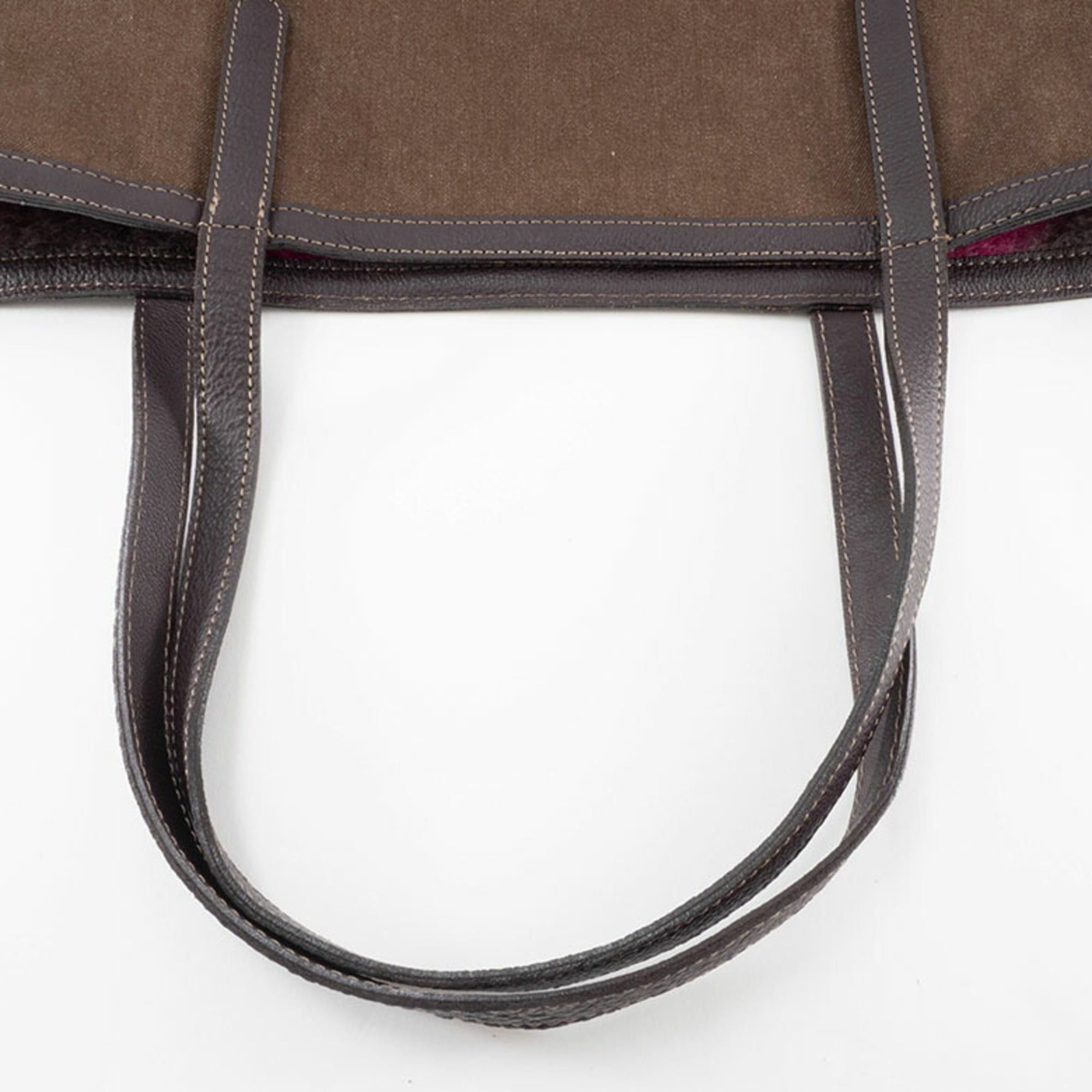 Burberry Burberry Reversible Tote Bag Canvas Brown | Multicolor Women's Blue Label Size ONE SIZE - 6 Thumbnail