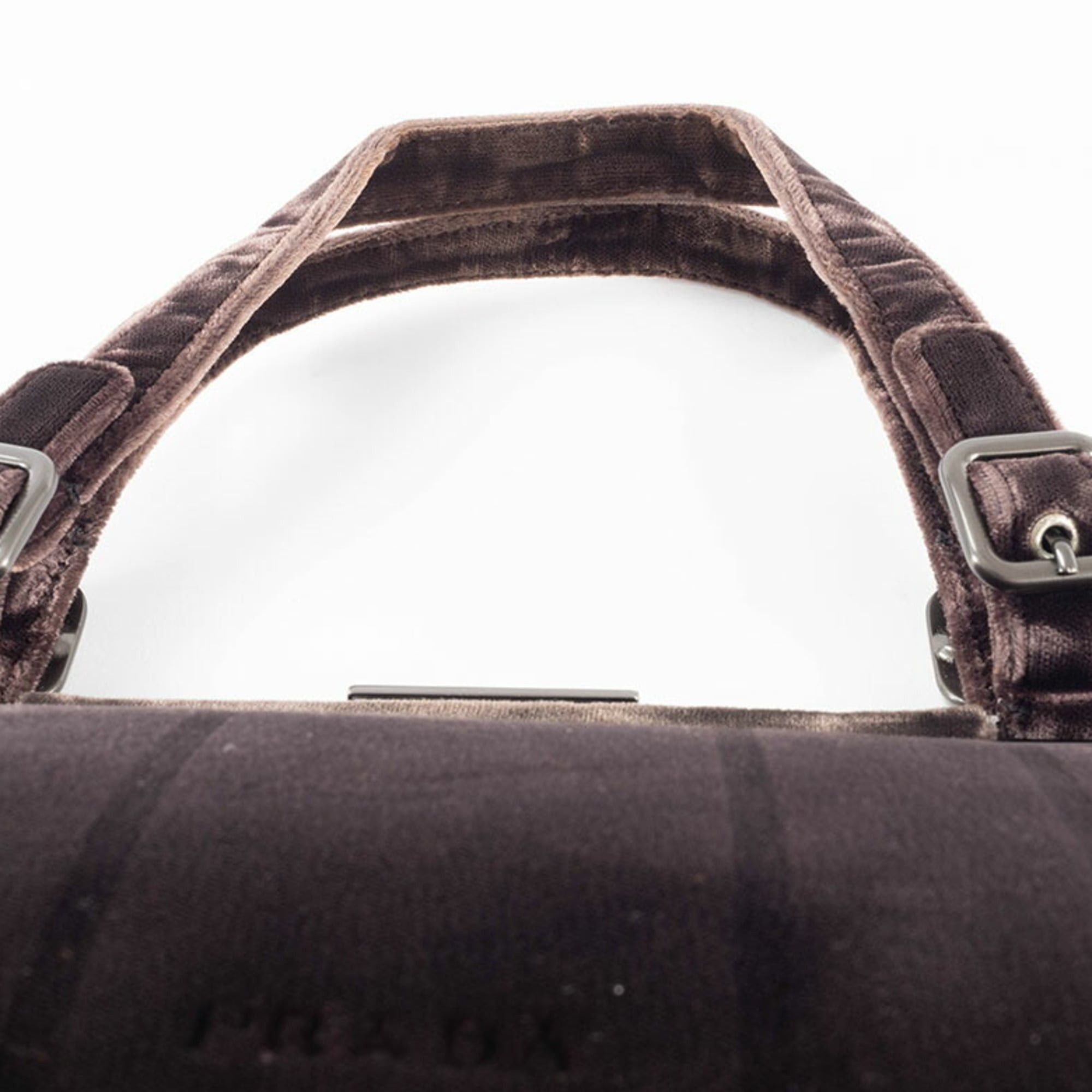 Prada Prada Handbag Velvet Dark Brown Women's PRADA Size ONE SIZE - 16 Thumbnail