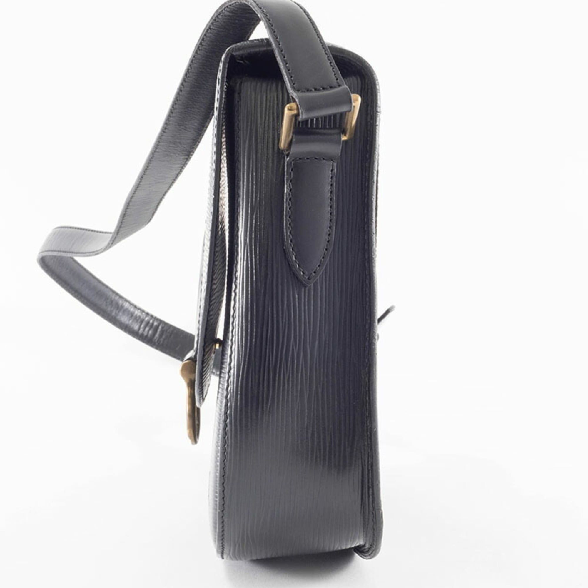 Louis Vuitton Louis Vuitton Saint-Cloud Epi Leather Shoulder Bag M52192 Black Women's (Slightly Sticky) Size ONE SIZE - 13 Thumbnail