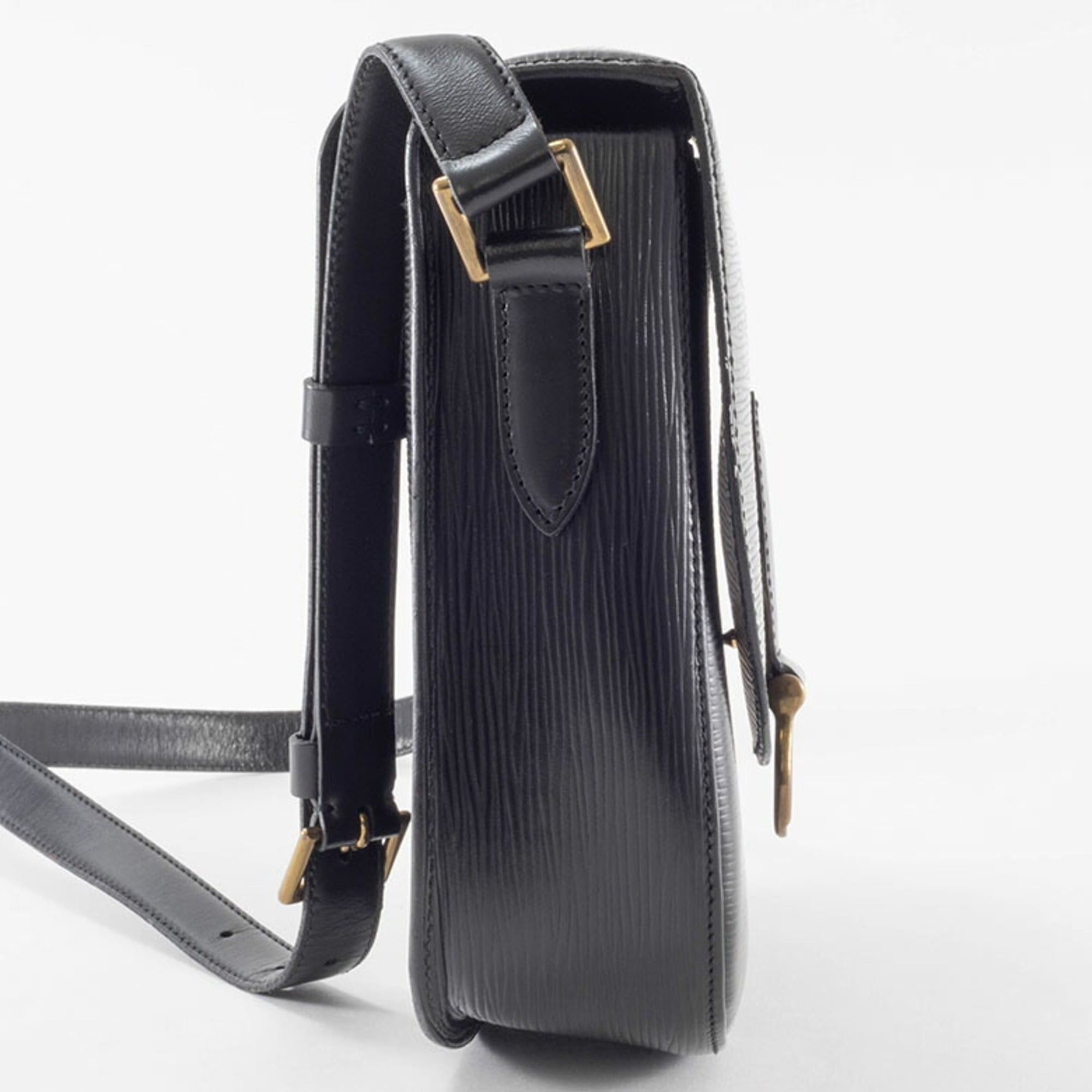 Louis Vuitton Louis Vuitton Saint-Cloud Epi Leather Shoulder Bag M52192 Black Women's (Slightly Sticky) Size ONE SIZE - 12 Thumbnail