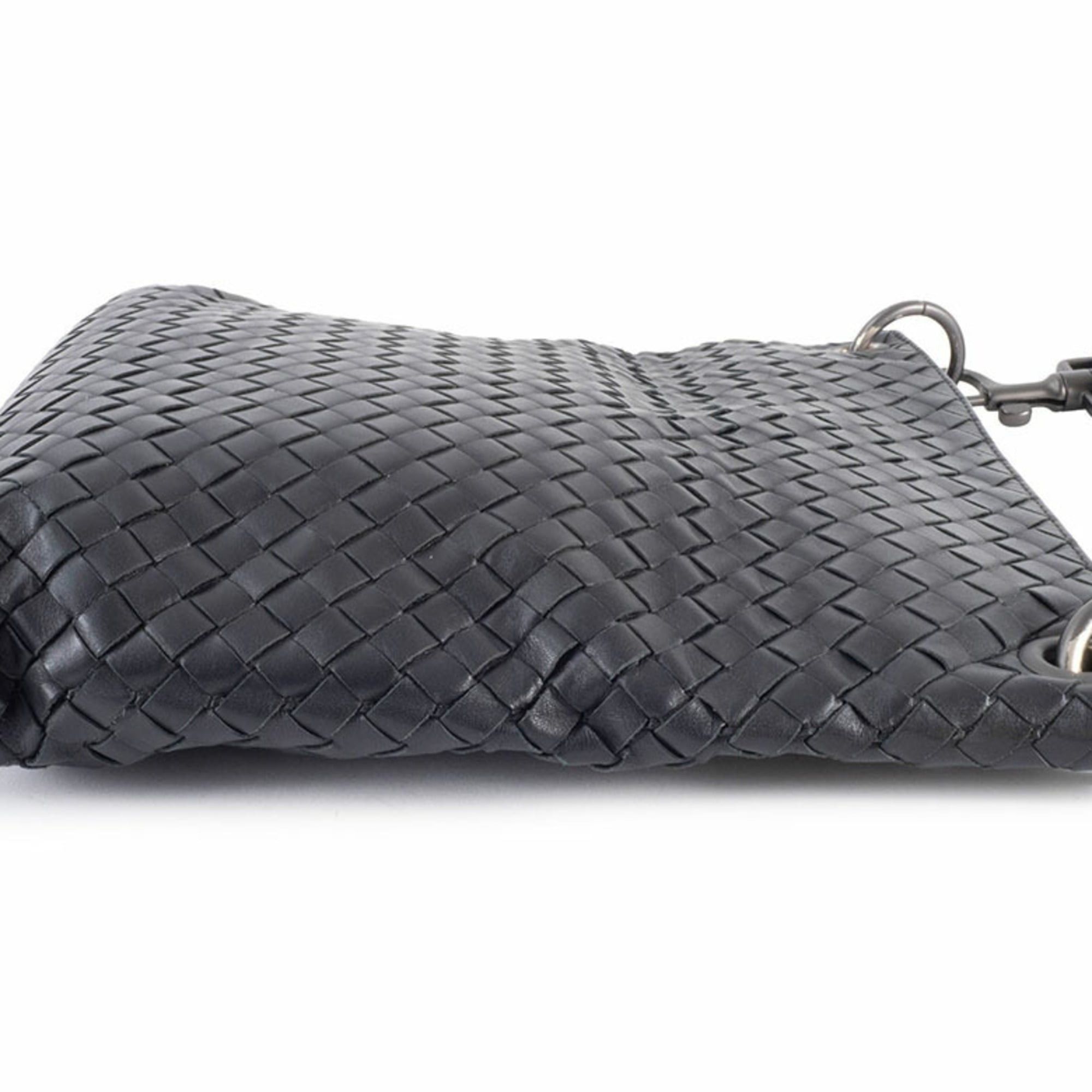 Bottega Veneta Bottega Veneta Intrecciato Shoulder Bag 172736 Leather Black Women's Sacoche BOTTEGA VENETA Size ONE SIZE - 3 Thumbnail
