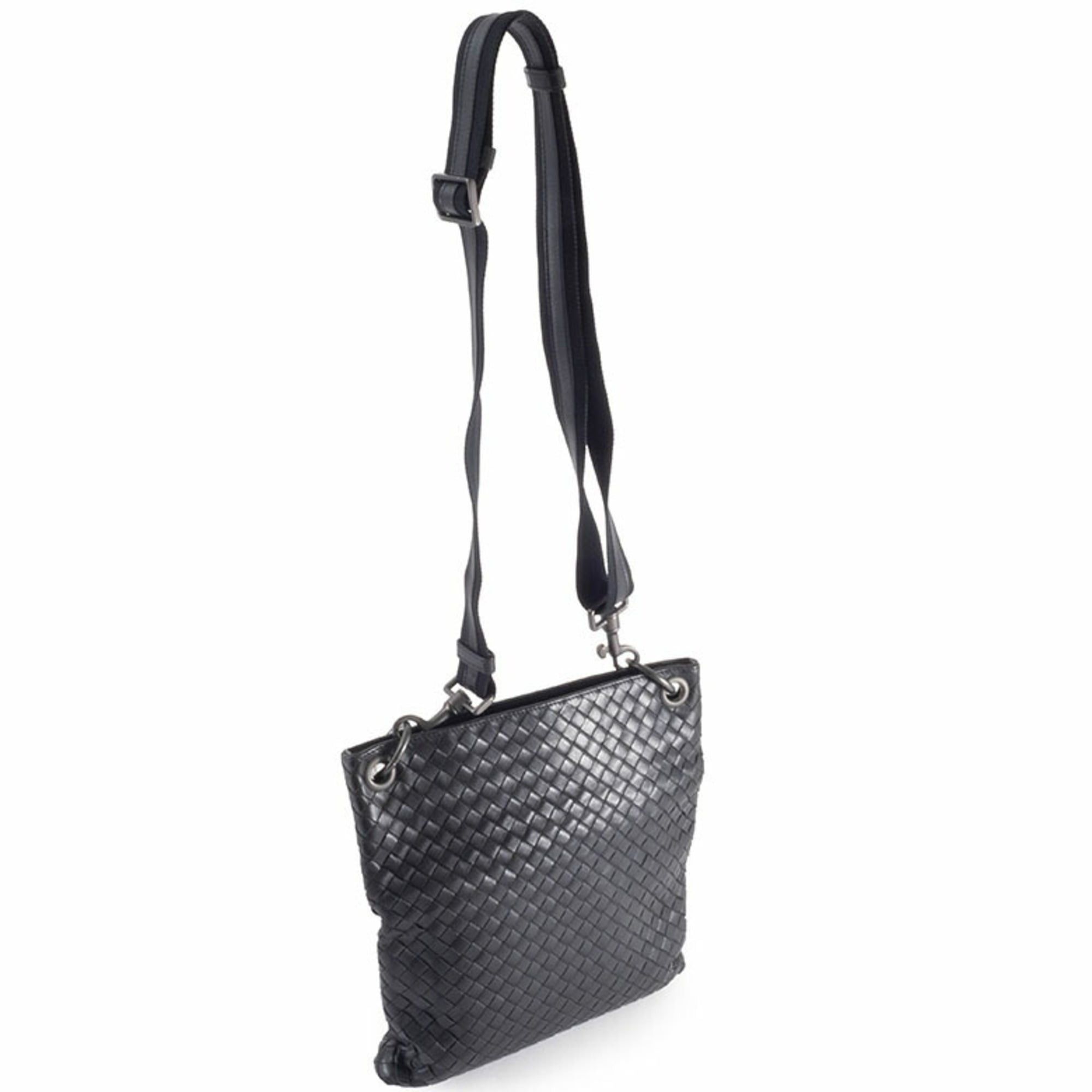 Bottega Veneta Bottega Veneta Intrecciato Shoulder Bag 172736 Leather Black Women's Sacoche BOTTEGA VENETA Size ONE SIZE - 8 Thumbnail