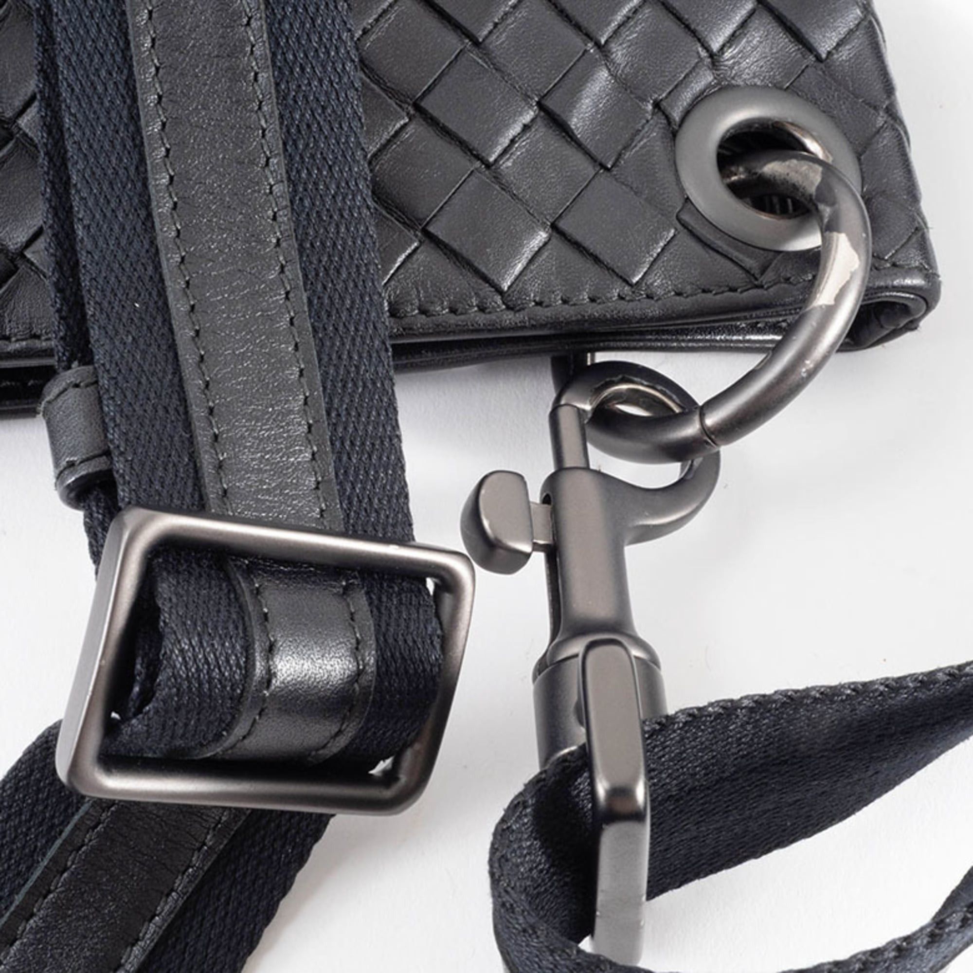 Bottega Veneta Bottega Veneta Intrecciato Shoulder Bag 172736 Leather Black Women's Sacoche BOTTEGA VENETA Size ONE SIZE - 15 Thumbnail