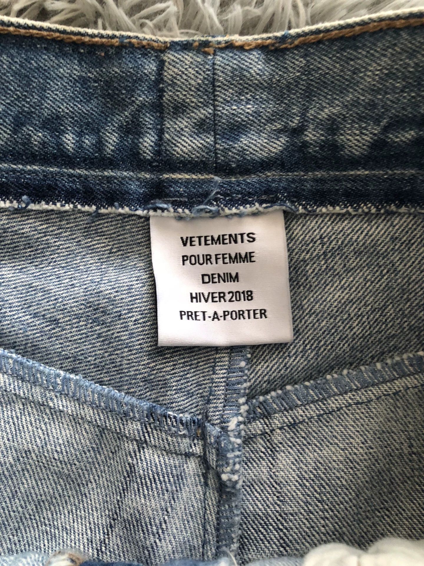 Vetements Vetements Blue Patchwork High-Waist Jeans Size US 26 / EU 42 - 3 Thumbnail