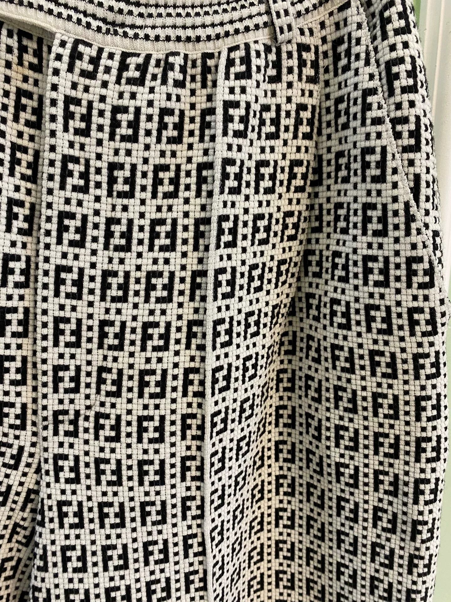 Fendi Fendi Classic Logo Wide-Leg Pants Size US 38 / EU 54 - 3 Thumbnail