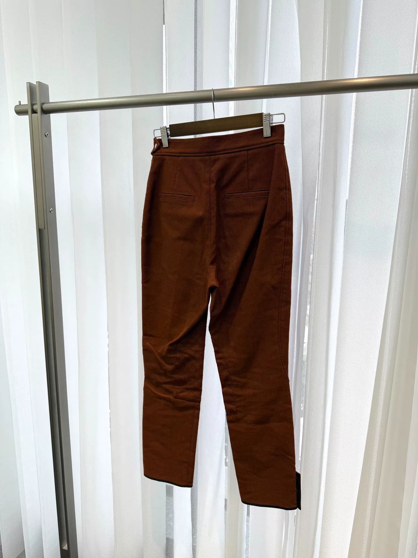 Hermes Hermes Orange Cotton Casual Pants XXS Size US 34 / EU 50 - 2 Thumbnail