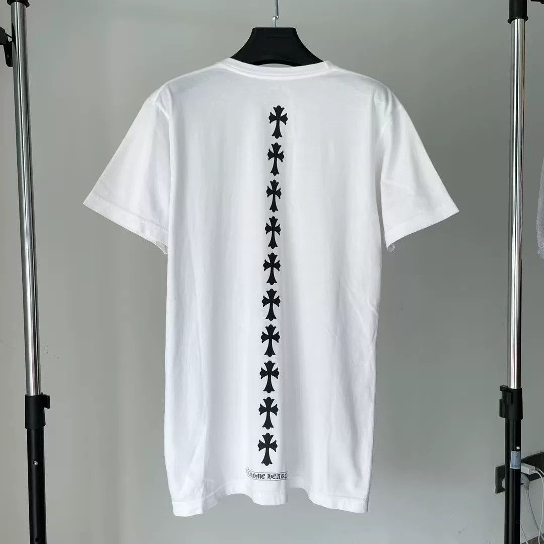 Chrome Hearts Chrome Hearts White Cross Scroll Short Sleeve Size US M / EU 48-50 / 2 - 2 Thumbnail