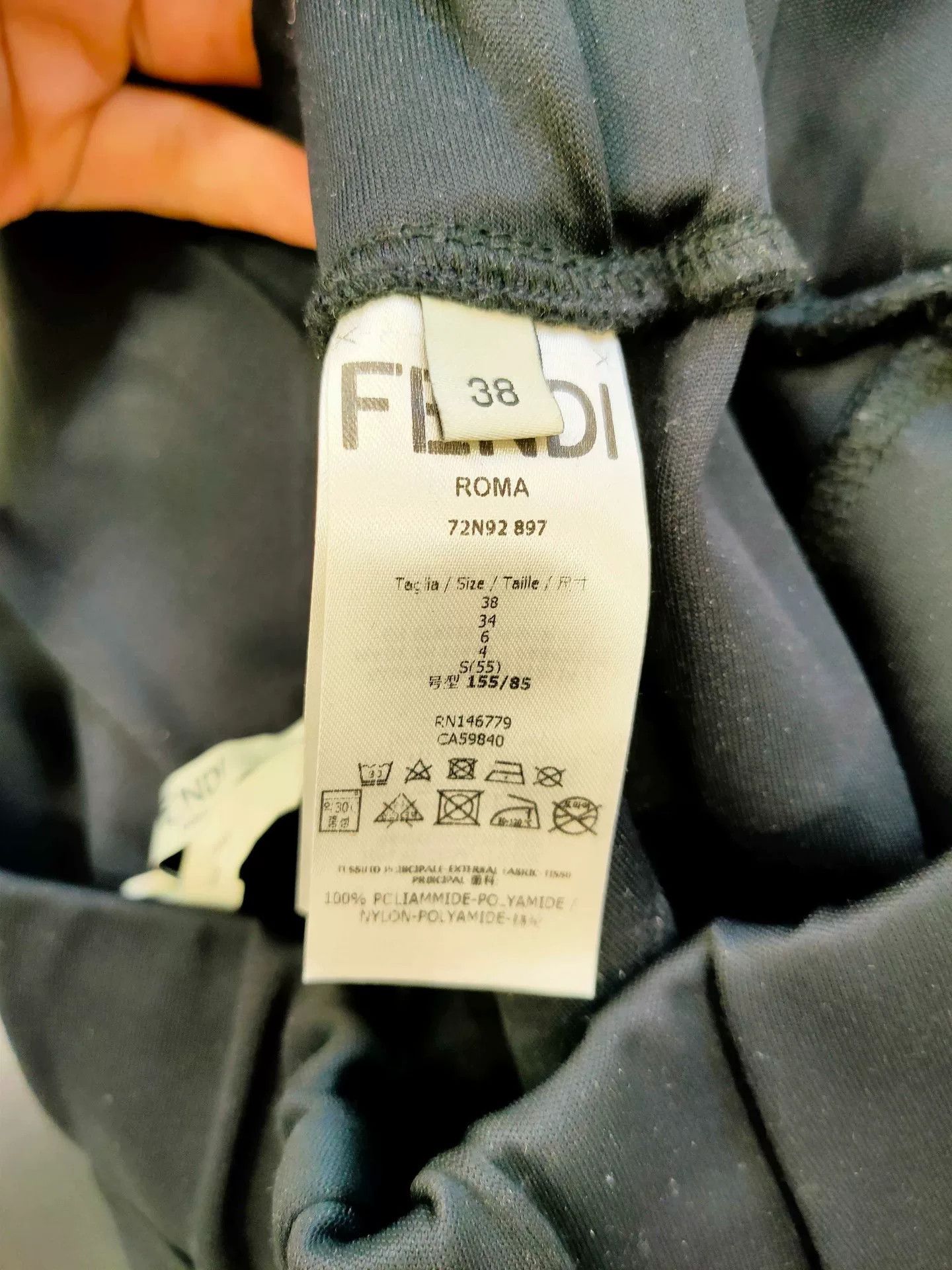 Fendi Fendi Black Pants with Pink Print Size US 38 / EU 54 - 4 Thumbnail