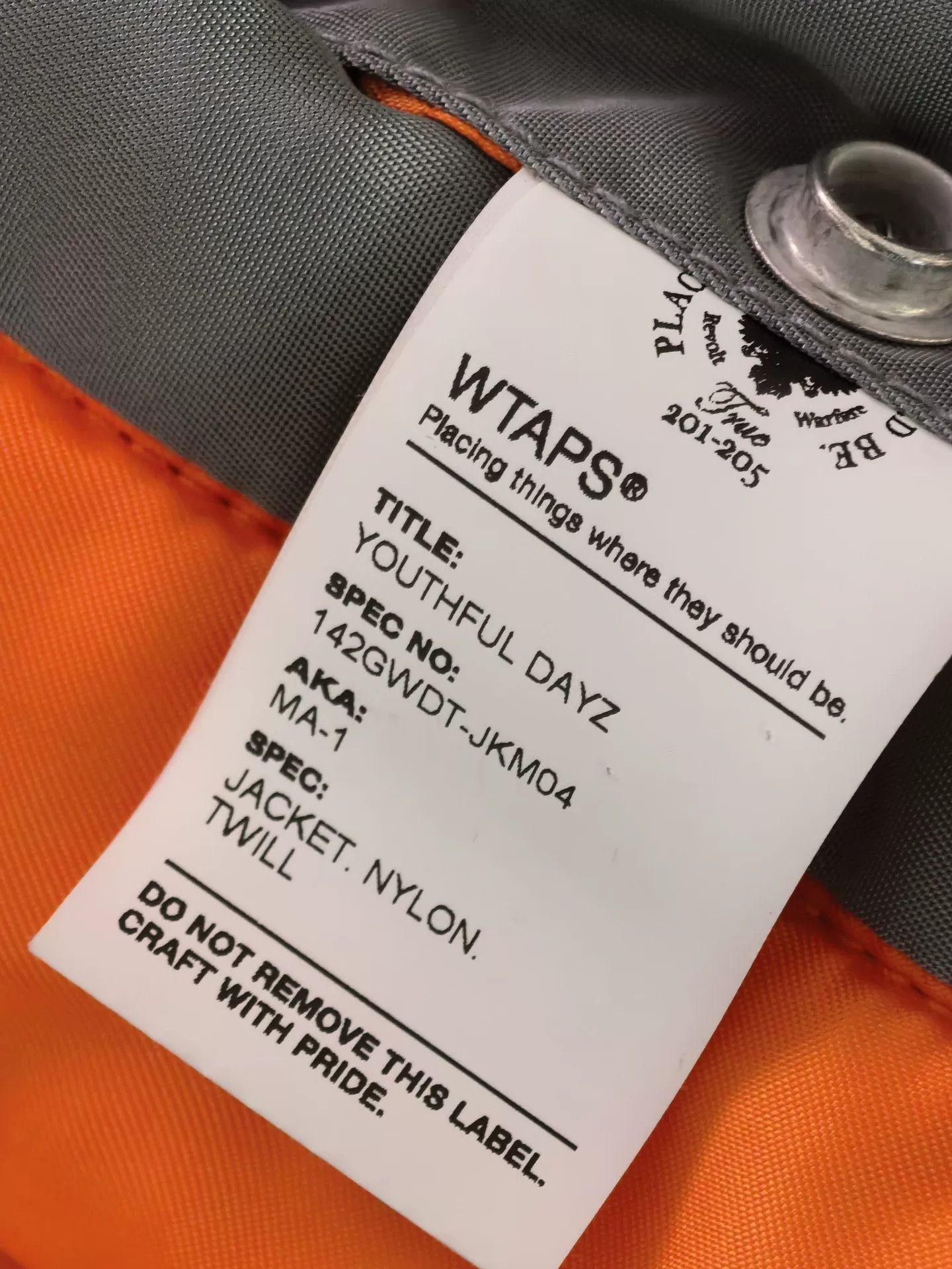 Wtaps Wtaps 14AW MA1 Twill Jacket Size US M / EU 48-50 / 2 - 6 Thumbnail