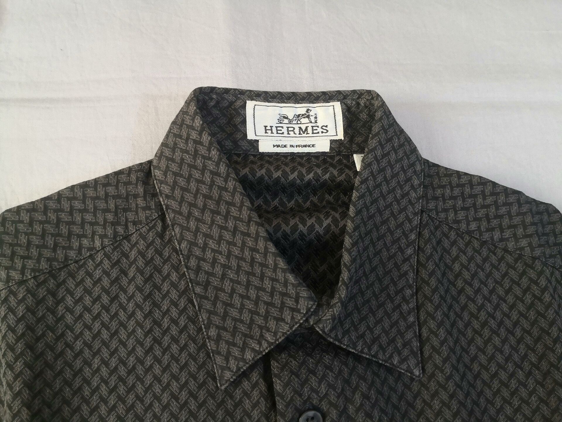 Hermes Hermes Men's Silk Slim Fit Shirt Size US S / EU 44-46 / 1 - 2 Thumbnail