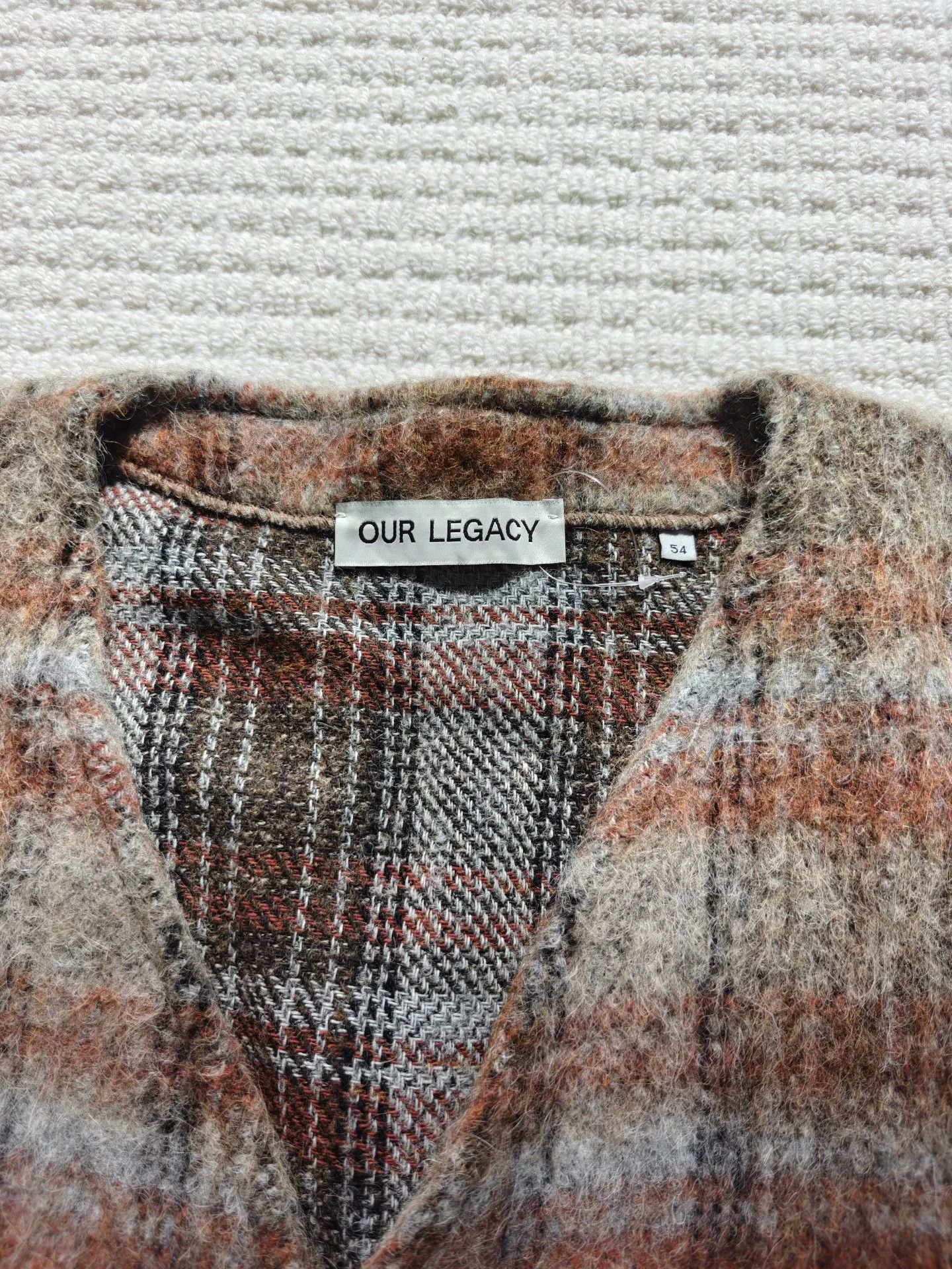 Our Legacy Our Legacy Check Mohair Button Cardigan Size US L / EU 52-54 / 3 - 2 Thumbnail