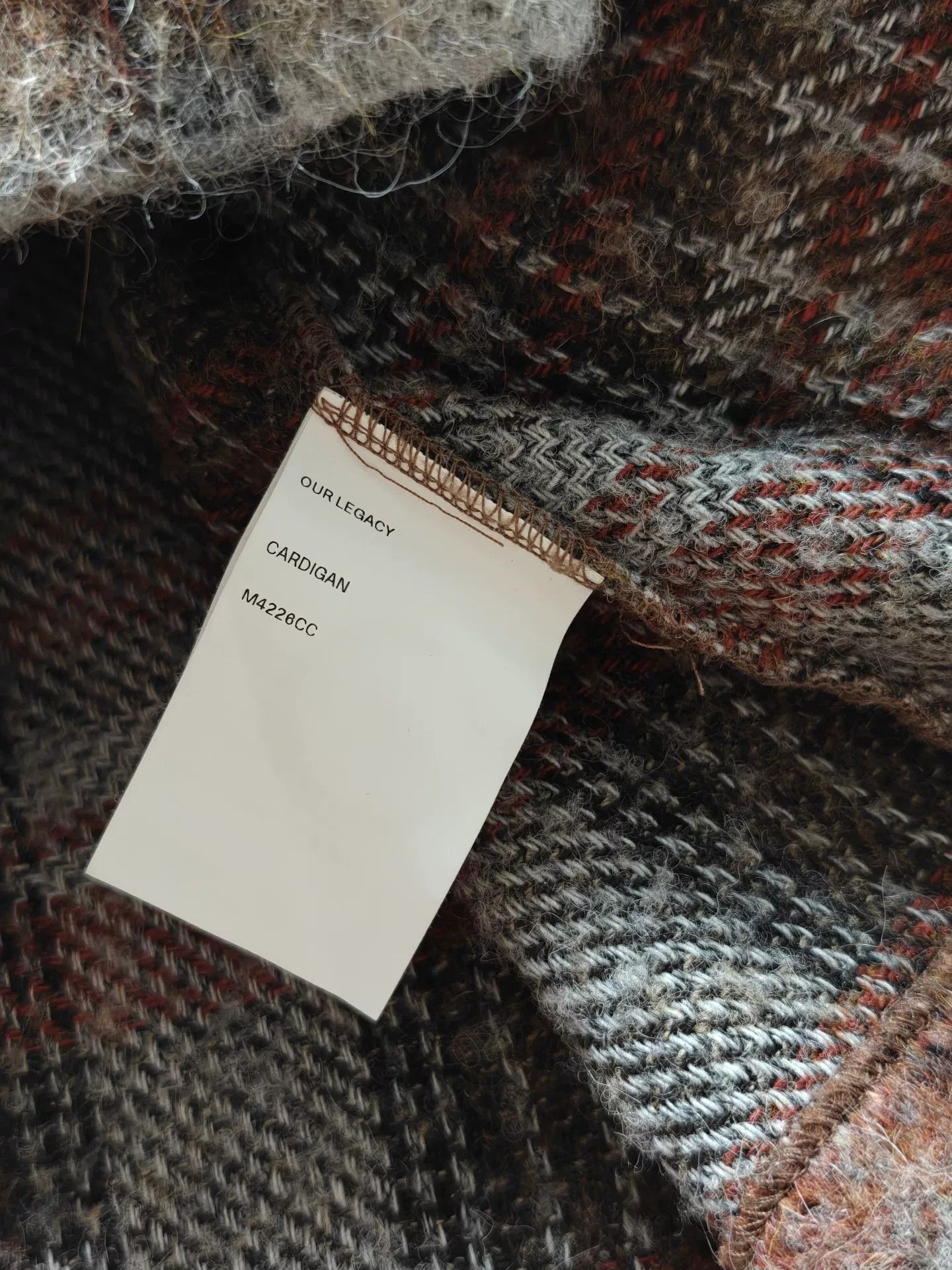 Our Legacy Our Legacy Check Mohair Button Cardigan Size US L / EU 52-54 / 3 - 7 Thumbnail