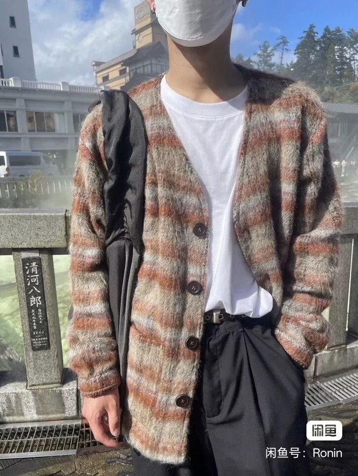 Our Legacy Our Legacy Check Mohair Button Cardigan Size US L / EU 52-54 / 3 - 9 Thumbnail