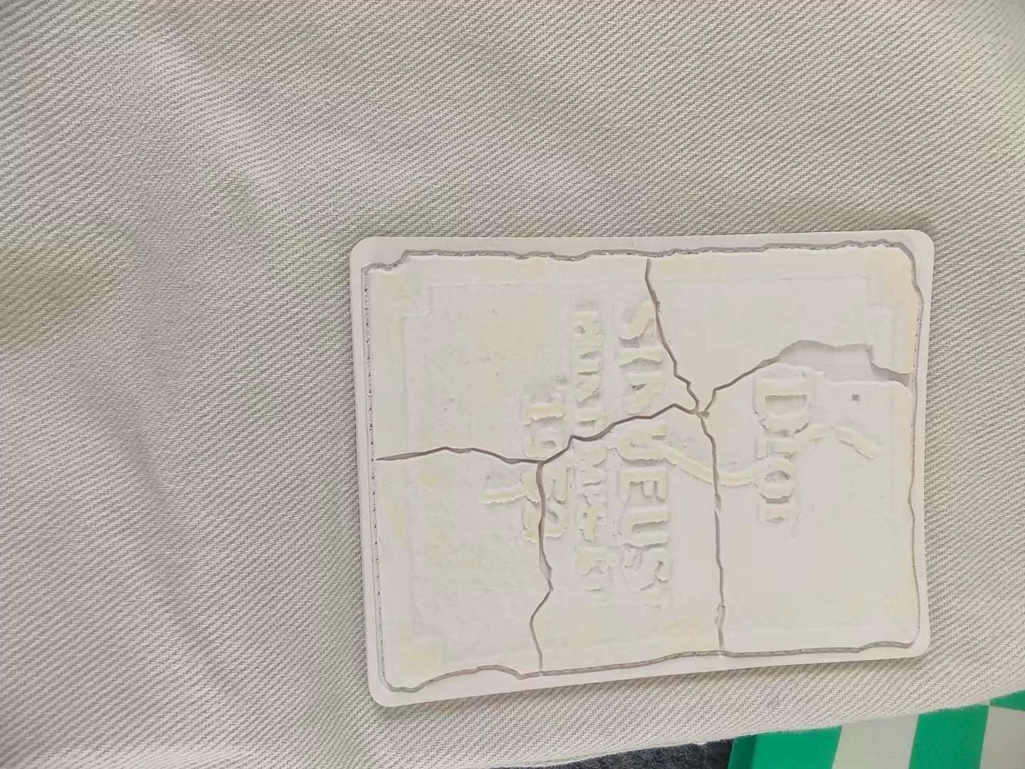 Dior Dior White Casual Pants with Cracked Leather Patch Size US 31 - 3 Thumbnail